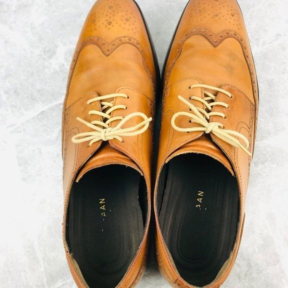 Cole Haan Jefferson Grand OS Mens Size 12 Shoes Leather Wingtip Shoes C23795‎ main image 11